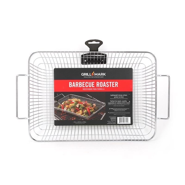 Mr. Bar-B-Q Grill Mark Steel Roasting Basket 16.7 in. L X 10.5 in. W 1 pk 06816ACE - main